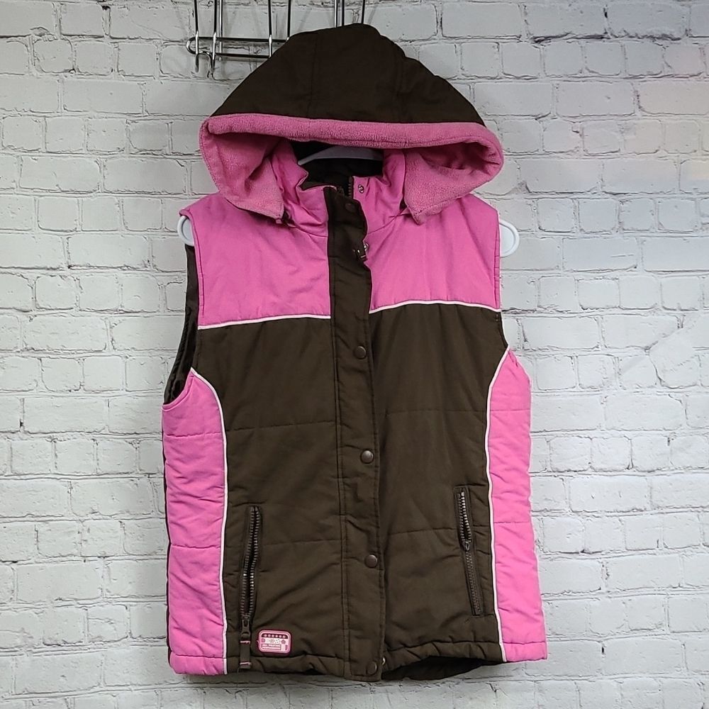 Big Chill Girls XL 14/16 Winter Sport Vest Hoodie Sleeveless Ski Jacket Coat